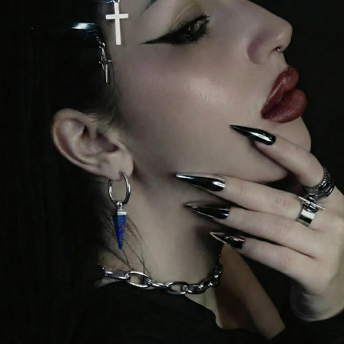 CRYSTAL PRISMATIC EARRINGS