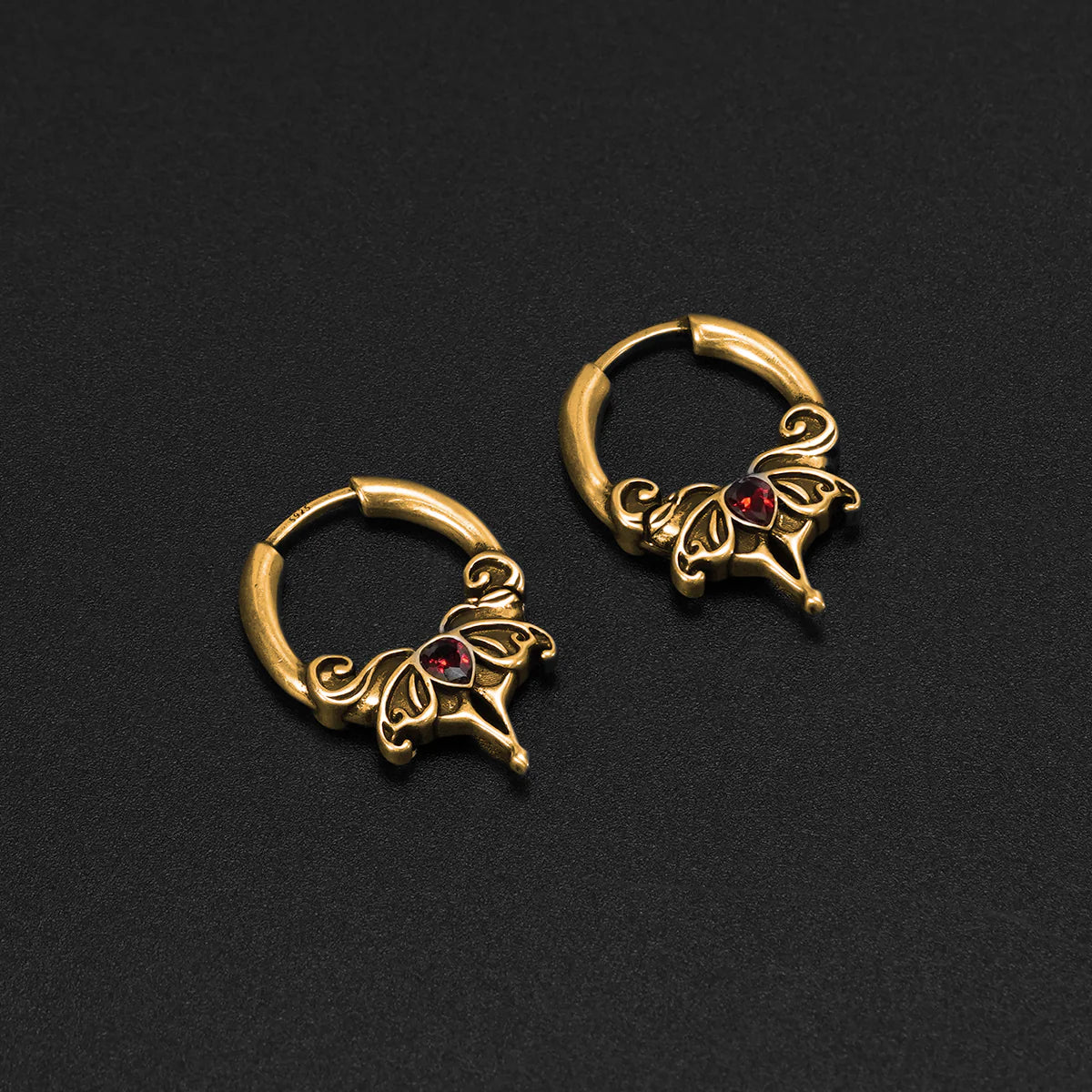 CRIMSON WING EARRINGS